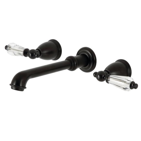 Kingston Brass KS7020WLL Robinet de Baignoire Wilshire Mural de 8,31 Po&44; Noir Mat