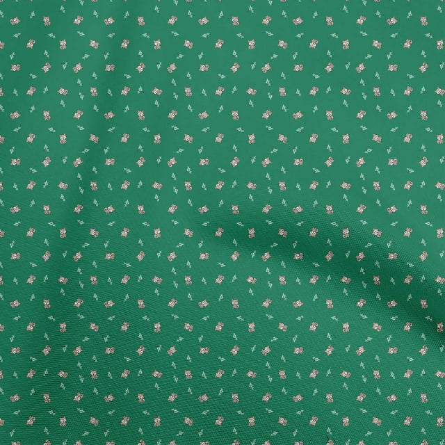 oneOone Rayon Green Fabric Animal Sewing Craft Projects Fabric Prints By Yard 56 Inch Wide