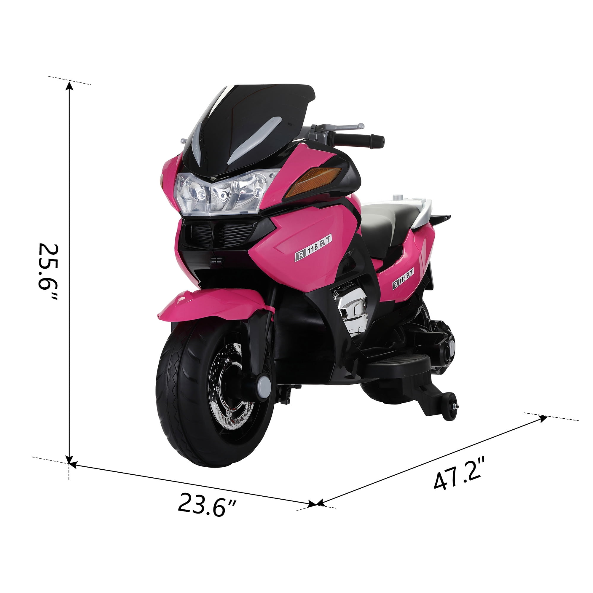 12V Kids Ride On Motorcycle, Battery Powered Motorbike Electric Toy with 2 Training Wheels 12V Kids Ride On Motorcycle, Battery Powered Motorbike Electric Toy with 2 Training Wheels