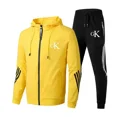 thumbnail image 4 of Nuevo ocio simplicidad moda ropa deportiva cárdigan manga larga correr estampado conjunto de dos piezas para hombres deportes de primavera y otoño, 4 of 4