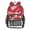 Red Berry-bunny, variant on Large Clear PVC Backpack Heavy Duty See Through Backpack for Adults Work Travel, Red Berry-bunny Printed 12L