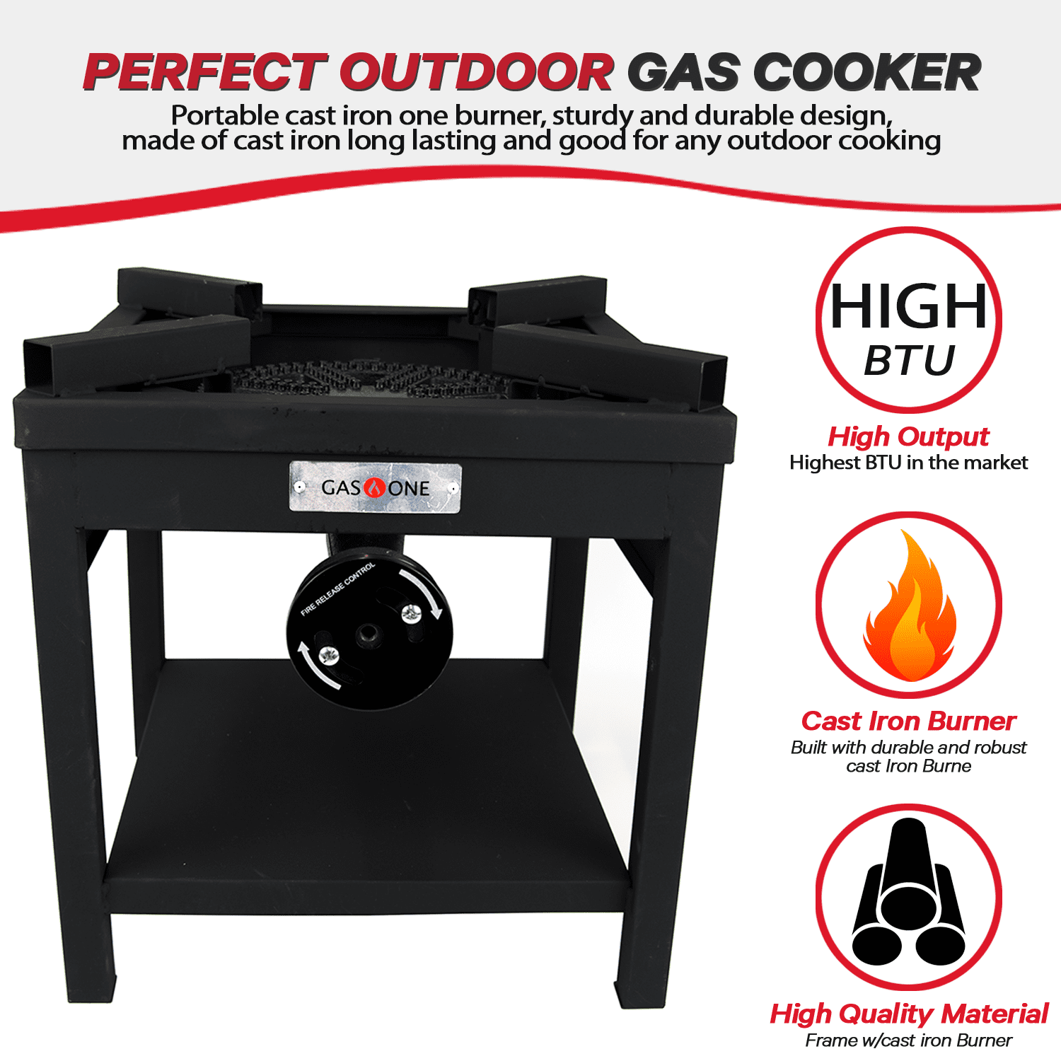Propane Gas Stove 1 Burner Gas Stove,with Adjustable Regulator and  Hose,11.2 Cast Iron Single Propane Burner,Ideal for Wok Cooking and More,  for Perfectly Cooked Meals - Yahoo Shopping