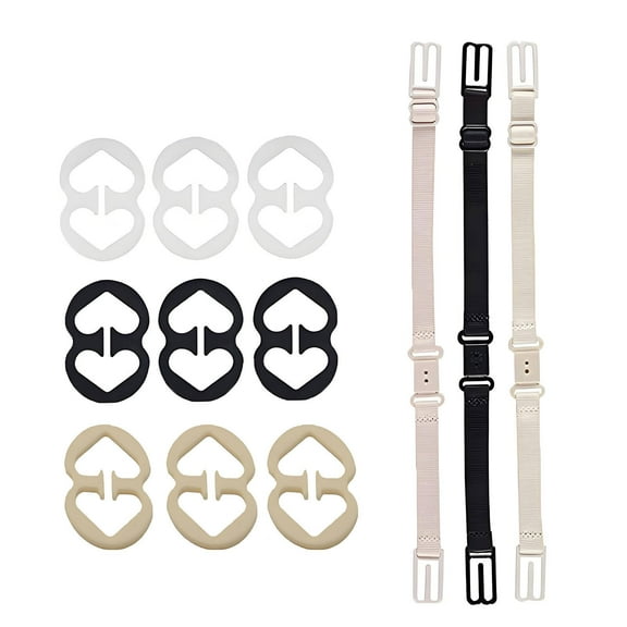 CCOCC 12 Pcs Clear Bra Straps,Full Coverage Design Clear Bra Straps Adjustable,Exceptional Support Comfortable Fit Bra Strap Clips Holder