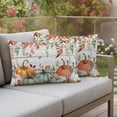 thumbnail image 4 of Sage Green Fall Pumpkins Outdoor Pillow Covers 20"x12" Set of 2,Waterproof Throw Pillow Covers for Patio Furniture,Thanksgiving Autumn Leaves Grey Wood Decorative Cushion Pillowcases for Garden Sofa, 4 of 9