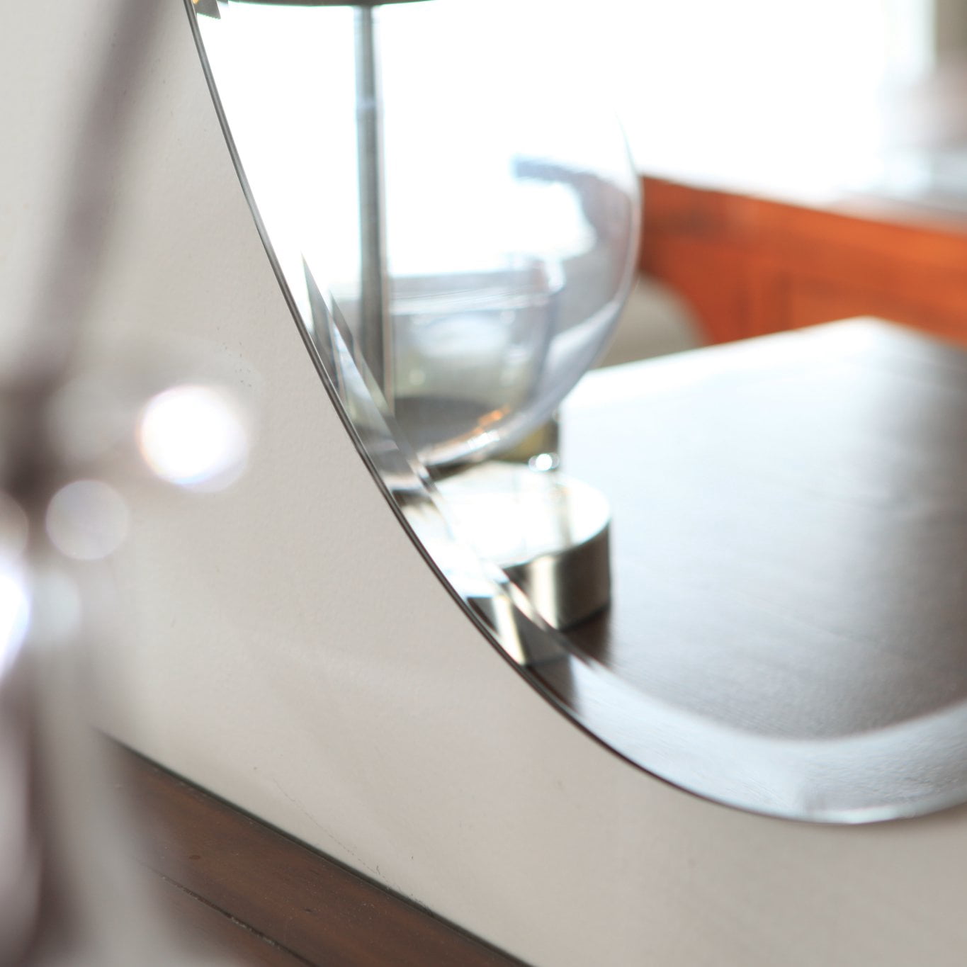 Decor Wonderland Jaxon 23.6" x 31.5" Oval Frameless Bathroom Vanity Mirror with Bevel - Hangs Horizontally or Vertically