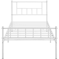 thumbnail image 3 of Fullfurnique Metal Platform Bed Frame with Headboard and Footboard, Twin, White, 3 of 7