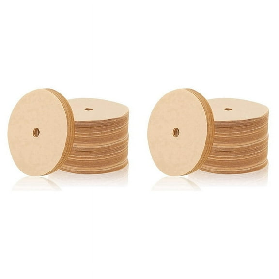 800Pcs Unbleached Percolator Coffee Filters, 3.75In Disposable Coffee Paper Filter, Disc Coffee Filters Wood Color