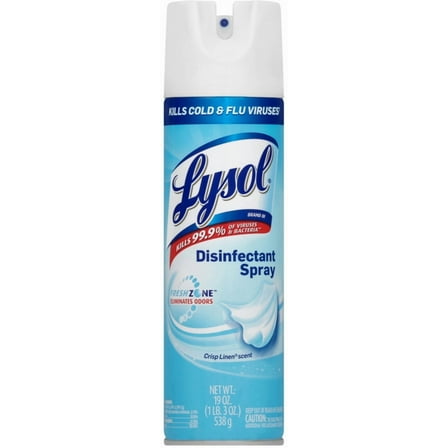 3 Pack - Lysol Disinfectant Spray, Crisp Linen, 19 oz