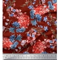 thumbnail image 1 of Soimoi polyester Crepe Fabric Flower Print Sewing Fabric Yard 52 Inch Wide, 1 of 1