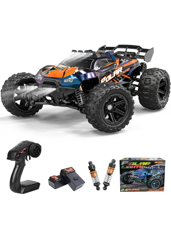 AUOSHI Fast RC Cars for Adults 60KM/H All Terrain High-Speed & off-Road Remote Control Car , 4WD 1:14 Scale RC Truck with 70 Min Runtime, 2 Batteries Gifts Toys for Kids Purple