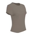 thumbnail image 3 of Playera George para Mujer, Manga Corta Con Escote Redondo Gris Pardo Talla CH, 3 of 4