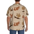 thumbnail image 5 of Xecao offers the Cartoon Squirrel for Men's Casual Short-sleeved Shirt, a button-up collared shirt with a pocket, perfect for beach vacations and yacht travel in the 4X-Large size., 5 of 7