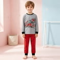 thumbnail image 2 of Gubotare Toddler 2 Piece Pajamas Boys Pajamas Long Sleeve Pjs Set Pajamas Breathable Easy-on Elastic Waistband 4T 5T (Watermelon Red,4-5 Years), 2 of 8