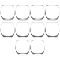 Mikonos Stemless Wine Glasses 11.5 oz. Set of 10, Bulk Pack - Restaurant Glassware, Perfect for Red Wine, White Wine, Cocktails - Clear