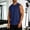 #358-Dark Blue, variant on Ceisia Men's Solid Color Sleeveless Round Neck Tank Top Stretchy Nylon Spandex Casual Sports Fitness Vest Purple Gifts for Father XS
