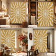 thumbnail image 6 of Bohemia Shower Curtain, Waterproof Shower Curtains for Bathroom, Retro Abstract Aesthetic Sunshine Boho Yellow Washable Fabric Bathtub Curtain Set Bath Decor with 12 Hooks Standard 72"x72", 6 of 8