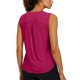 thumbnail image 5 of Tops Casuales sin Mangas para las Mujeres Color Sólido Cuello Redondo Suéter Blusa, las Señoras Tops sin Mangas Y Blusas Suaves Respirables Primavera Verano, 5 of 7