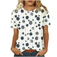 thumbnail image 2 of HOMBOM Womens Shirts Trendy Tunic Tops Soft Short Sleeve Boho Crewneck T Shirts for Women Graphic, 2 of 7