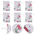 thumbnail image 4 of 10 Pcs Drawstring Bags Chinese Style Cherry Printing Dried Flowers Sachets Small Fresh Gift Pouch Storage Bags, 4 of 8