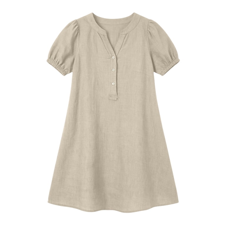 split neck mini swing dress Split-Neck Crinkle Gauze Mini Swing Dress