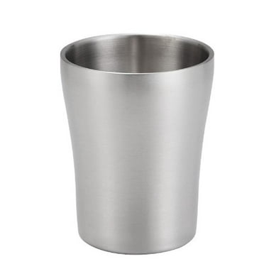 BERTDOMD Metal Drinking Cups Stainless Steel Toothbrush Cup Bathroom Insulated Tumbler 180 ML Unbreakable Stackable Water Tumblers Mug Drinking Glasses For Travel Camping