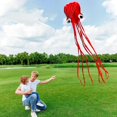 thumbnail image 2 of Octopus Kite for Kids & Adults, Easy to Fly Comet Large Kite, Long Tail Design for Outdoor Play, Red, 2 of 5