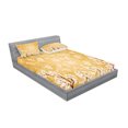 thumbnail image 2 of Ambesonne Floral Fitted Sheet & Pillow Sham Set, Trees Blossom in Spring, Queen, Yellow and White, 2 of 2