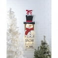 thumbnail image 3 of Ganz Snowman Banner - One Wall/Door Decor 35 Inch, Canvas - Lite-Up Top Hat Ex25716, 3 of 3