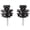 Black, variant on M Buder 2Pcs Guitar Strap Locks Security Buttons Heavy Duty Metal Flat Round Head Non Slip Fall Resistant Tool Silver