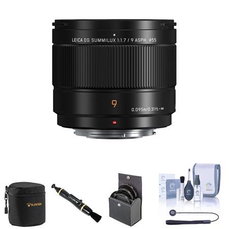 UPC: 0192223226401 | Lumix G Leica DG Summilux 9mm f/1.7 Aspherical Lens for Micro Four Thirds Bundle with 55mm Filter Kit  Lens Case  Lens Cleaner  Cleaning Kit  Universal Lens Cap Tether