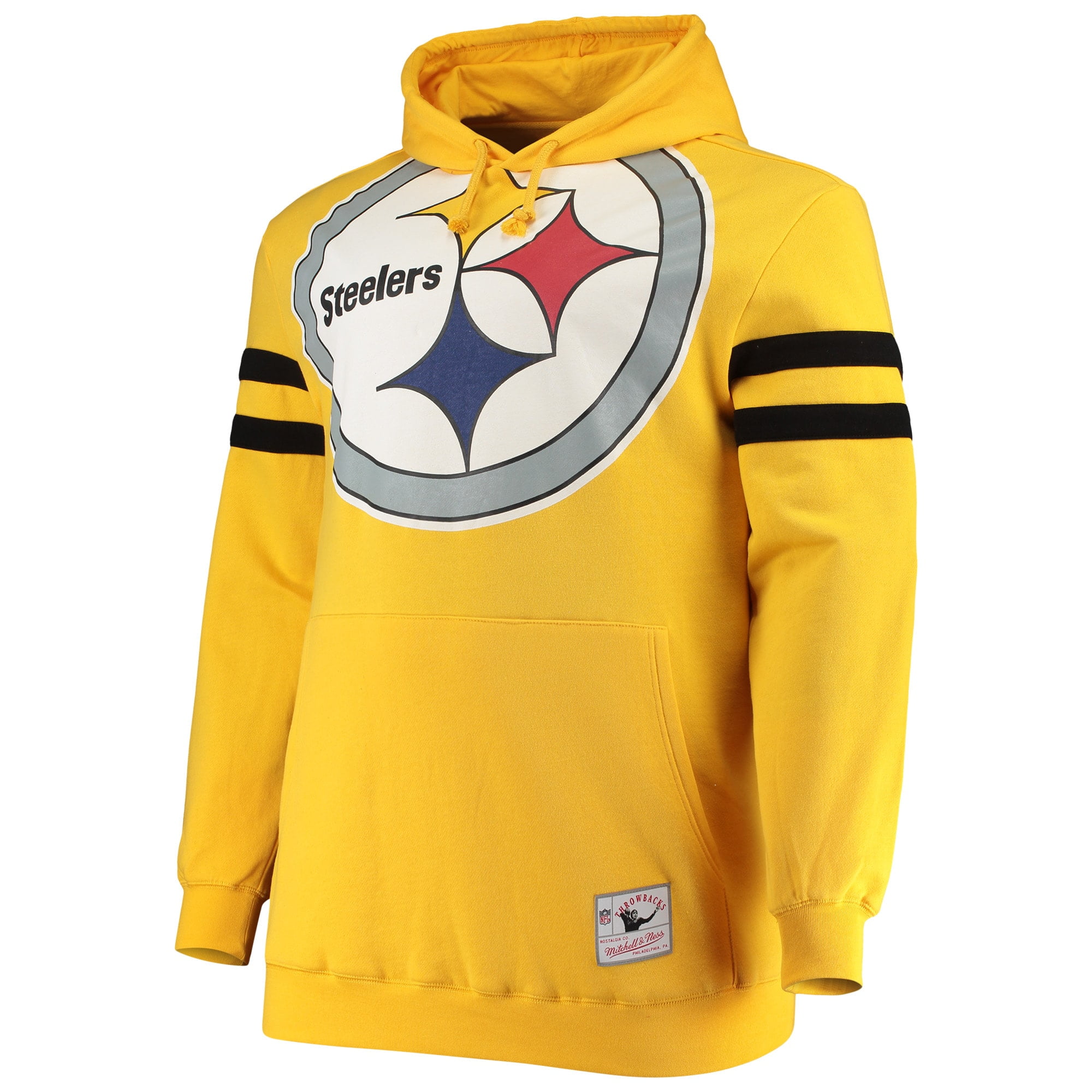 Men's Mitchell & Ness Gold Pittsburgh Steelers Big & Tall Big Face 