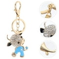 thumbnail image 3 of FONDOTIN Farm Animal Keychain Zinc Alloy Blue 1pc Key Chain Pendant, 3 of 8