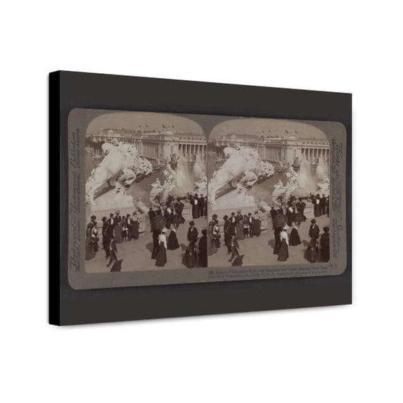 Canvas Print: Palace Of Education, View 8, N.E., Over Fountains And Heroic