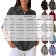thumbnail image 3 of Yyuenw Women Lapel Collar Half Button Waffle Knit Drop Shoulder Short Sleeve Polo Solid Color Top for Casual Daily, 3 of 7