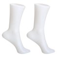 thumbnail image 1 of 2pcs Female Foot Sock Sox Display Mold Short Stocking Mannequin White, 1 of 5