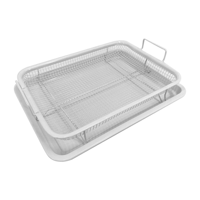 Moldes Para Hornear Cesta de acero inoxidable para patatas fritas, colador cuadrado para freír, accesorios (blanco) Likrtyny Para estrenar