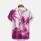 thumbnail image 4 of Camisetas de Lino para Hombres Vintage Bowling Manga Corta Cuello Cubano, Retro Playa Y Verano Hombre Manga Corta Botón Abajo Camisetas, 4 of 6