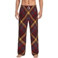 thumbnail image 2 of Lsque Buffalo Check Plaid Print Men's Pajama Pants, Lounge Pant - Comfortable Home Wear,Elastic Waistband, Stylish Design-Small, 2 of 9