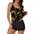 thumbnail image 2 of Coduop Tankini for Women Floral Print Tankini Tops High Waist Shorts Bathing Suits, 2 of 7