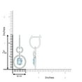 thumbnail image 2 of ANGARA Natural 2 ct Aquamarine Dangle Hoop Earrings with Diamonds in 14K White Gold for Women (Size-8x6mm) | March Birthstone, Anniversary, Jewelry Gift for Women | Natural Aquamarine Earrings, 2 of 7