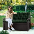 thumbnail image 2 of Outdoor Swing Cushions, Waterproof Bench Cushion 2-3 Seater, hickened Bench Cushion with Ties for Patio,Backyard,Garden and Lawn, 2 of 8
