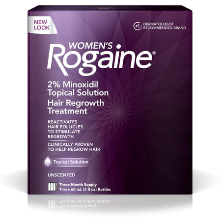 Women's Rogaine 2% Minoxidil Topical Solution, 3-Month (Best Rogaine To Use)