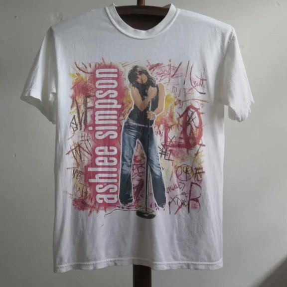 Vintage Ashlee Simpson T Shirt Autobiography Tour Rare 00 Music T Shirt Pop Rock