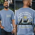 thumbnail image 2 of Unisex Jesus Christ Workout Shirt – The Ultimate Deadlifter Tee, Double-Sided Bible Verse T-Shirt John 11:25, Gold, Size XL, 2 of 6