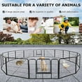 thumbnail image 7 of Heavy Duty Pet Playpen 16 Panels 24" Folding Metal Dog Exercise Pen Extra Large Indoor Outdoor Dog Fence with Door Dog Crate Cage Kennel Pet Enclosure for Small-Large Animal, 7 of 7