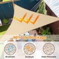 thumbnail image 4 of Jane Stone 24'X24'X24'Sun Shade Sail Canopy Steel Wire Rope Reinforced Shade Cloth for Patio - Triangle Canopy Tent，Beige, 4 of 7