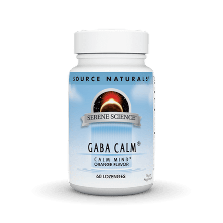 Source Naturals Serene Science GABA Calm - Dairy-Free, Calming Mood, No Preservatives, 60 Lozenges