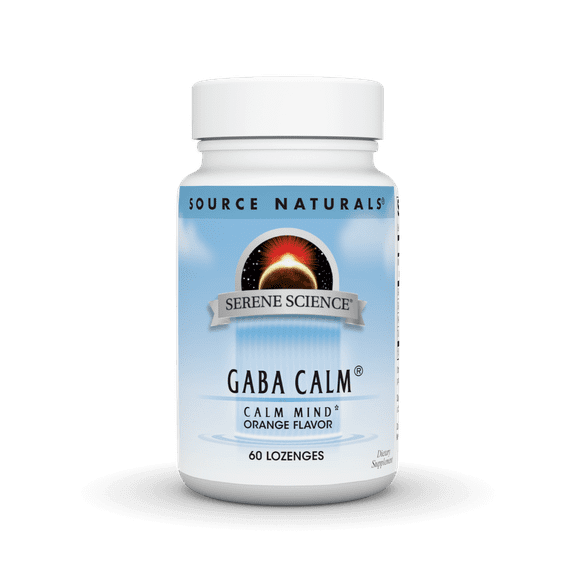 Source Naturals Serene Science GABA Calm - Dairy-Free, Calming Mood, No Preservatives, 60 Lozenges