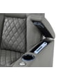 thumbnail image 6 of Home Theater Seating, Classic Series Leather Movie Theater Chairs, Power Headrest and Memory with C-Type USB Charger, 7Color Ambient Lighting and Tray Table, Black Power Adjustable Recliner(Row of 1), 6 of 11