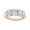 Rose Gold, variant on 5 Stone Diamond Engagement Ring for Women, 6X4MM Oval Cut Lab Grown Diamond Half Eternity Wedding Band In 14K Solid Yellow Gold Jewelry Gift for Her (VS-SI Clarity, 2.00 Cttw) Ring Size-6